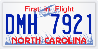 NC license plate DMH7921