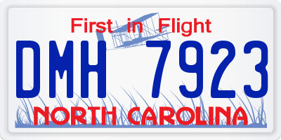 NC license plate DMH7923