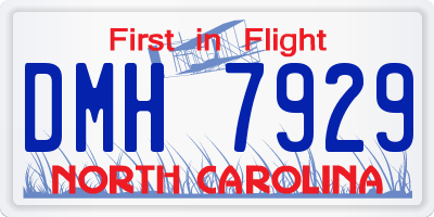 NC license plate DMH7929