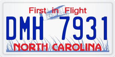 NC license plate DMH7931