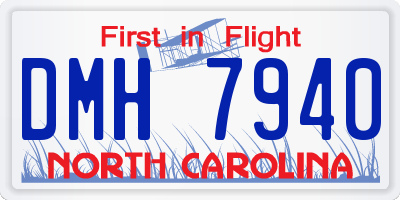 NC license plate DMH7940