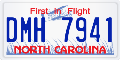 NC license plate DMH7941