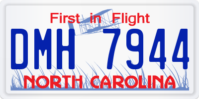 NC license plate DMH7944