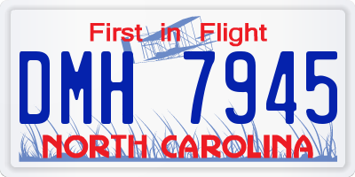 NC license plate DMH7945