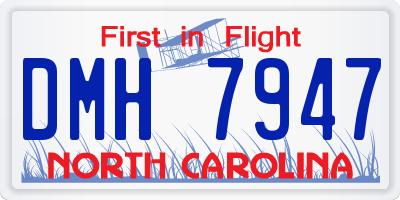 NC license plate DMH7947