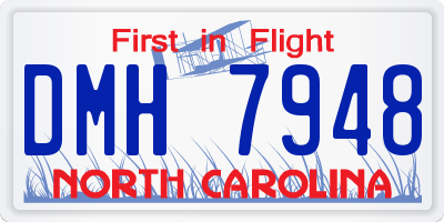NC license plate DMH7948