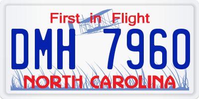 NC license plate DMH7960