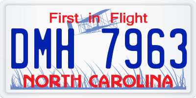 NC license plate DMH7963