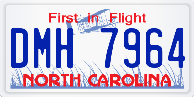 NC license plate DMH7964