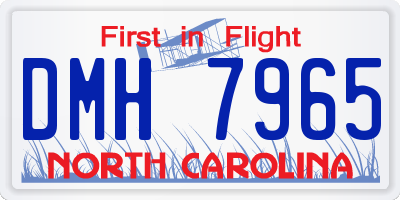 NC license plate DMH7965