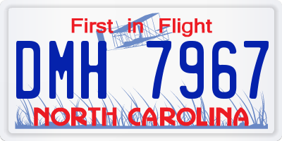 NC license plate DMH7967