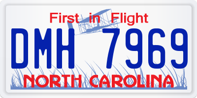 NC license plate DMH7969