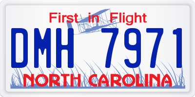 NC license plate DMH7971