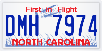 NC license plate DMH7974