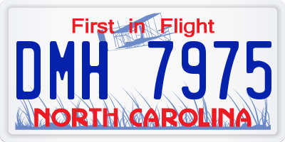 NC license plate DMH7975