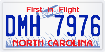 NC license plate DMH7976