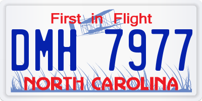 NC license plate DMH7977