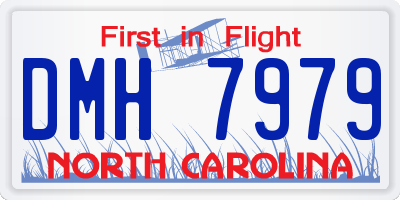 NC license plate DMH7979