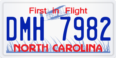 NC license plate DMH7982