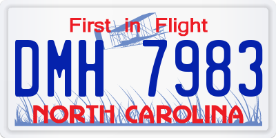 NC license plate DMH7983