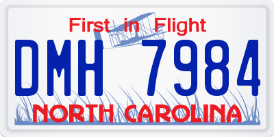 NC license plate DMH7984