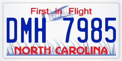 NC license plate DMH7985