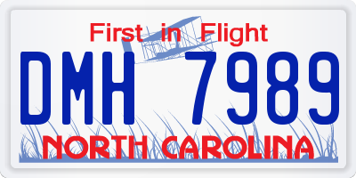 NC license plate DMH7989