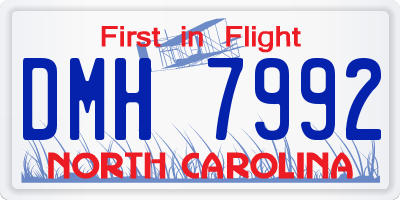 NC license plate DMH7992