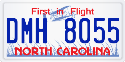 NC license plate DMH8055