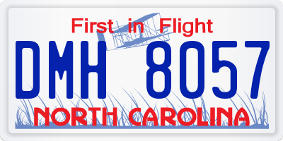 NC license plate DMH8057