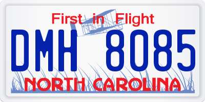 NC license plate DMH8085