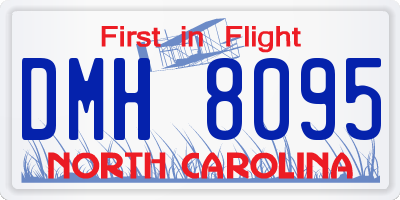 NC license plate DMH8095