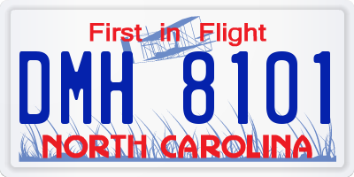 NC license plate DMH8101