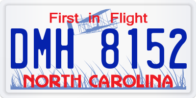 NC license plate DMH8152