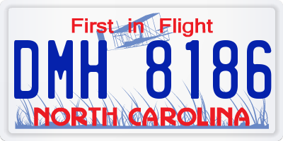 NC license plate DMH8186
