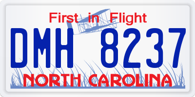 NC license plate DMH8237
