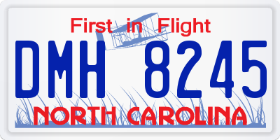 NC license plate DMH8245