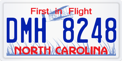 NC license plate DMH8248