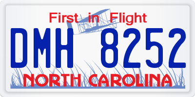 NC license plate DMH8252