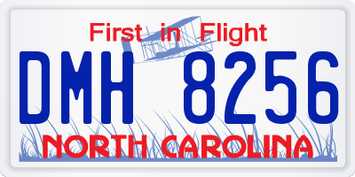 NC license plate DMH8256