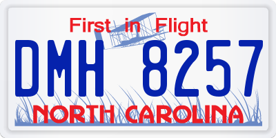 NC license plate DMH8257