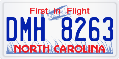 NC license plate DMH8263