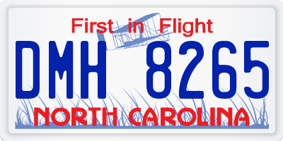 NC license plate DMH8265