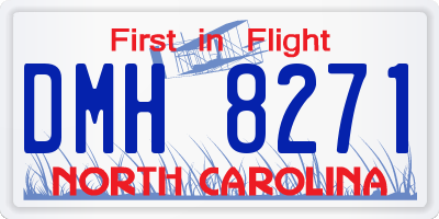 NC license plate DMH8271