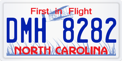 NC license plate DMH8282