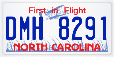 NC license plate DMH8291