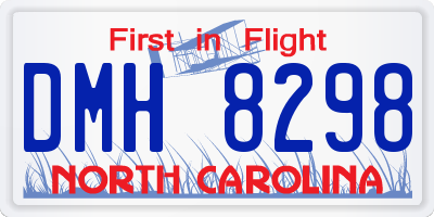 NC license plate DMH8298