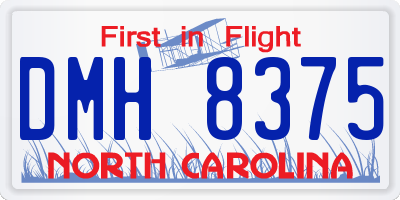 NC license plate DMH8375
