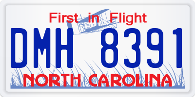 NC license plate DMH8391