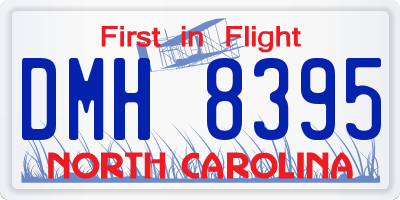 NC license plate DMH8395